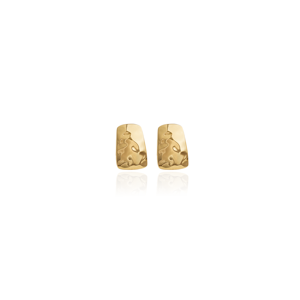 Pebble Studs (Ripple) - Gold