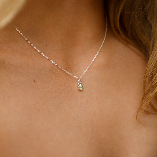 August Pendant Charm-Peridot