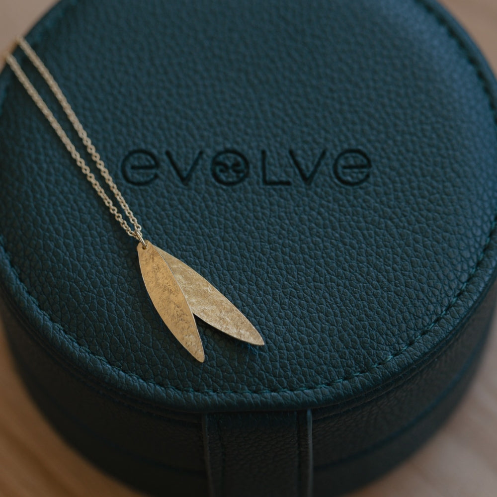 Kauri Leaves Necklace (Heritage) - Gold
