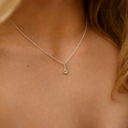 November Pendant Charm-Citrine