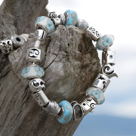 Queenstown and Mount Cook Charms on a bracelet