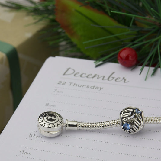 Evolve Charm Jewellery December Birthstone (Friendship) blue-topaz