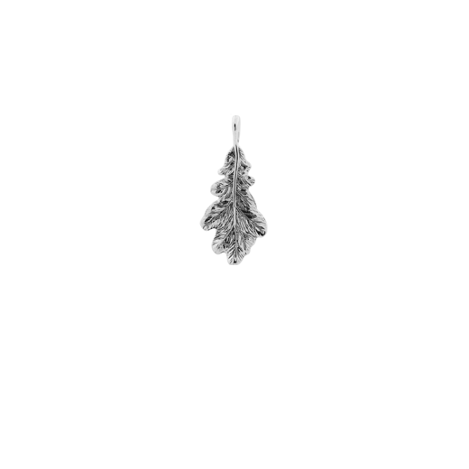 Sterling silver leaf design necklace pendant, meaning resilience and potential, from Evolve Inspired Jewellery