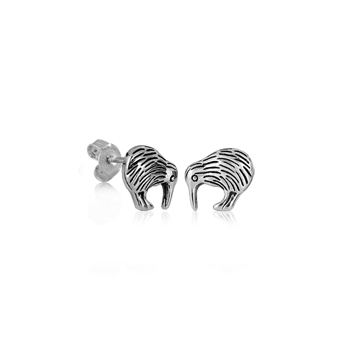 Kiwi Studs, silver stud earrings meaning New Zealand icon from Evolve Inspired Jewellery