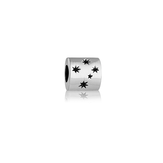 Southern Cross, silver bead charm from Evolve Inspired Jewellery