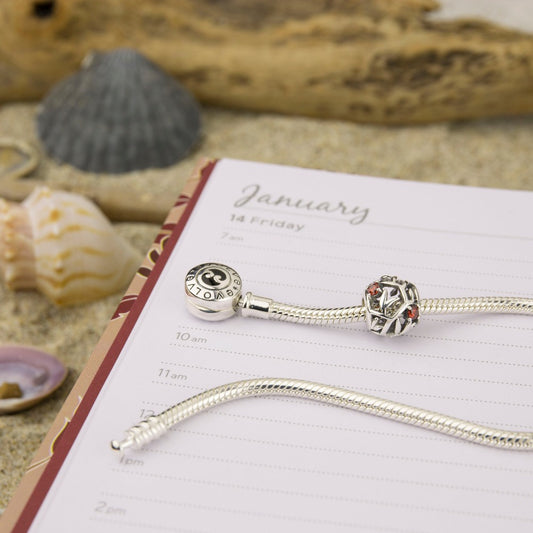 Evolve Charm Jewellery January garnet Birthstone (Protection)