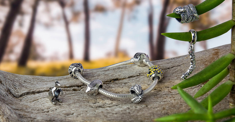 Evolve Australia Charm bracelet charms collection in sterling silver
