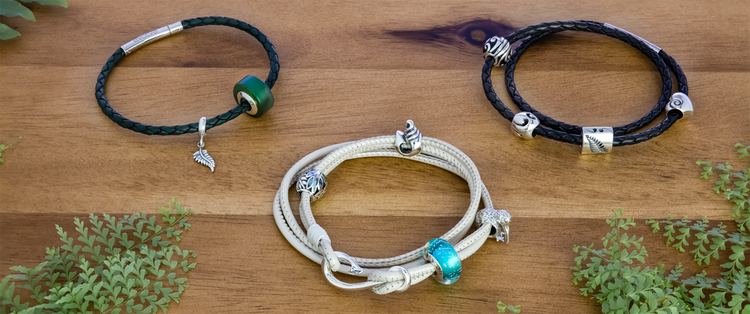 Evolve Leather Charm Bracelets Wrist Wraps