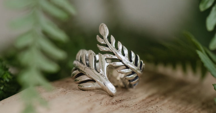 Evolve rings in silver inspired by New Zealand nature