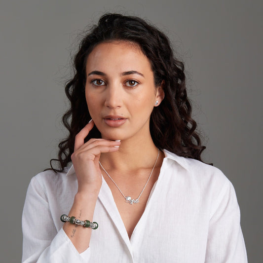 Garden Fantail Necklace & Earrings