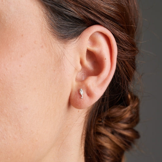 Mini Seahorse Studs (Good Luck)