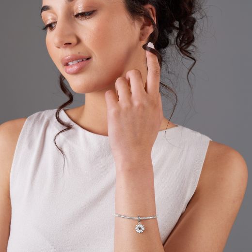 White Daisy Pendant Charm (Cherished)