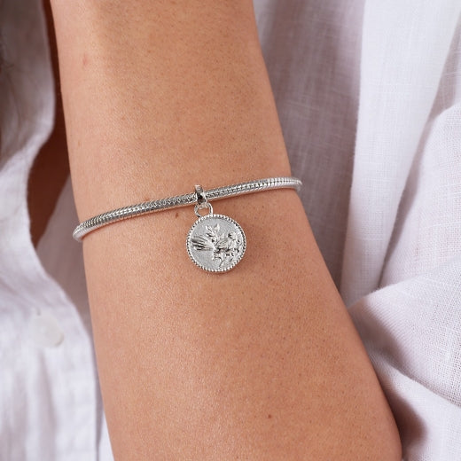 Fantail Coin Pendant Charm (Friendly)