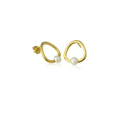 Pearl Essence Studs (Gold) (Elegance)