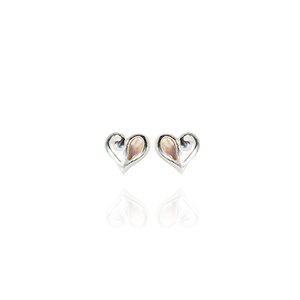 Mini Pāua Heart Studs (Treasured)