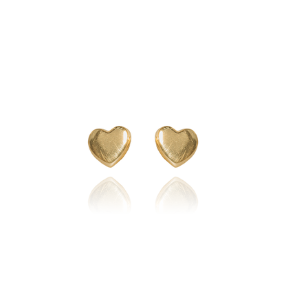 Mini Heart Studs (Loving) - Gold