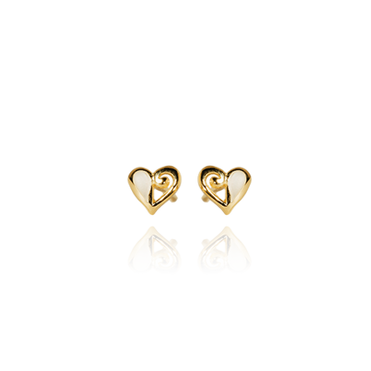 Mini Mother of Pearl Studs (Treasured) - Gold