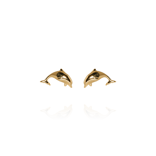 Mini Dolphin Studs (Friendly) - Gold