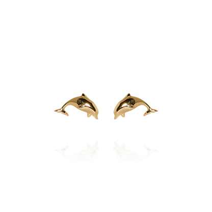 Mini Dolphin Studs (Friendly) - Gold