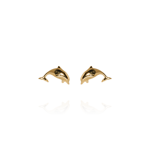 Mini Dolphin Studs (Friendly) - Gold