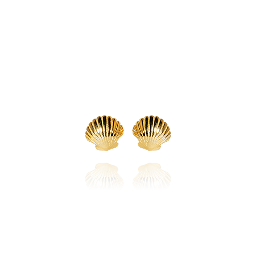 Mini Scallop Studs (Iconic) - Gold