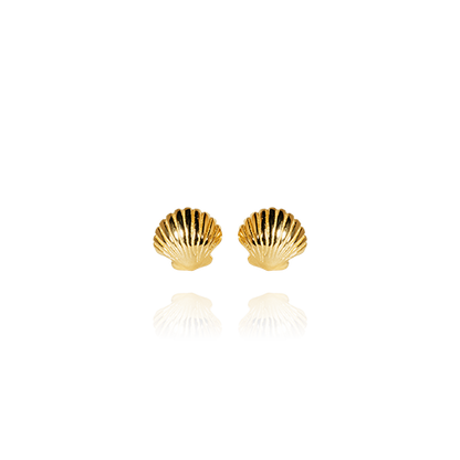 Mini Scallop Studs (Iconic) - Gold