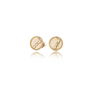 NZ Map Coin Studs (Cherished) - Gold