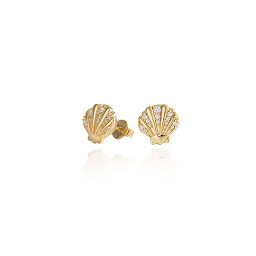 Seashell Studs (Patient) - Gold