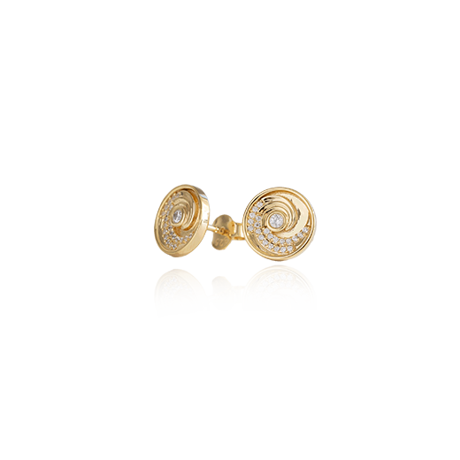 Ocean Wave Coin Studs (Confident) - Gold