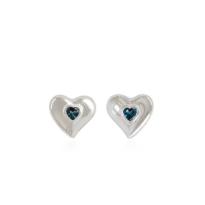 Devoted Heart Studs (Calm)
