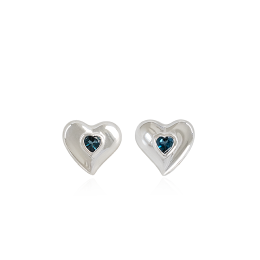 Devoted Heart Studs (Calm)