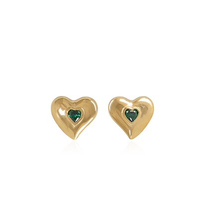 Fierce Heart Studs (Wild) - Gold