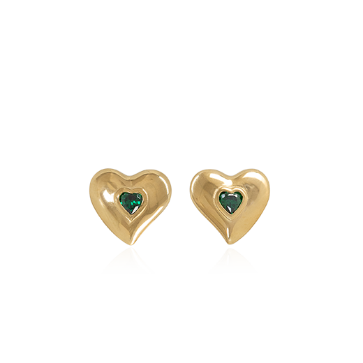 Fierce Heart Studs (Wild) - Gold