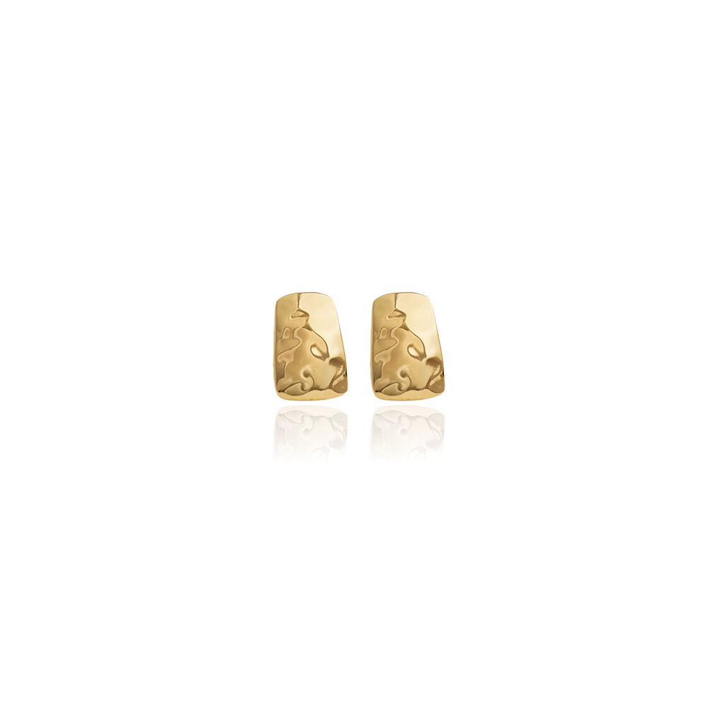 Pebble Studs (Ripple) - Gold