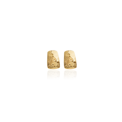 Pebble Studs (Ripple) - Gold