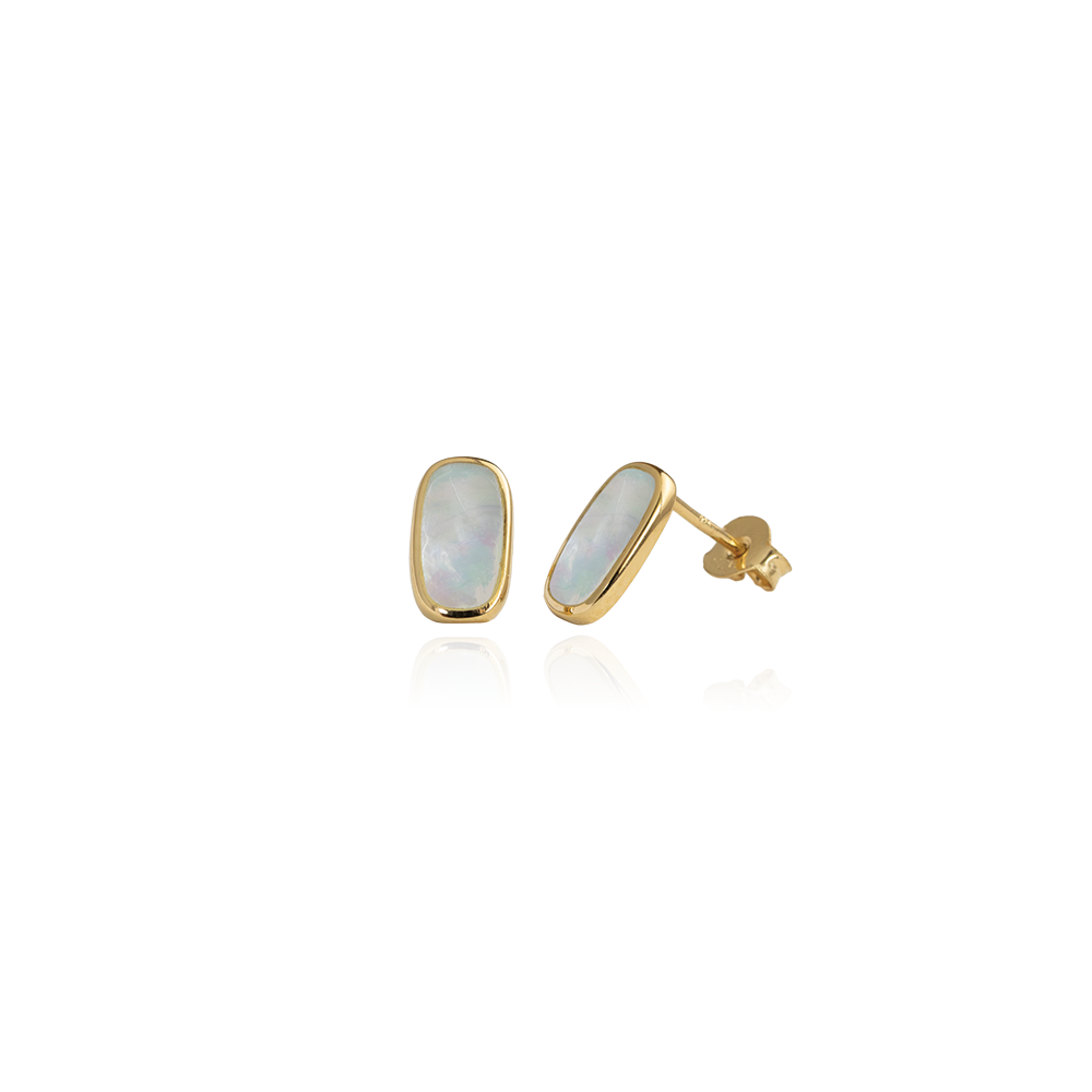 Coastal Pearl Studs (Radiance) - Gold
