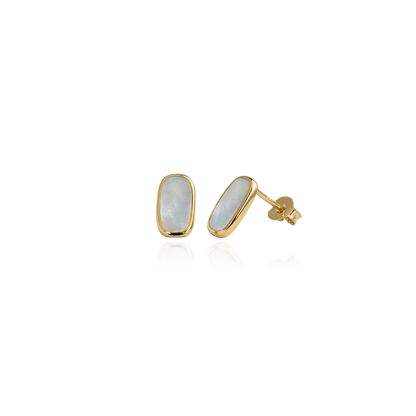 Coastal Pearl Studs (Radiance) - Gold
