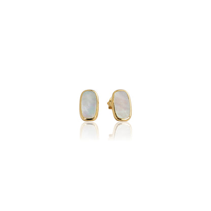 Coastal Pearl Studs (Radiance) - Gold