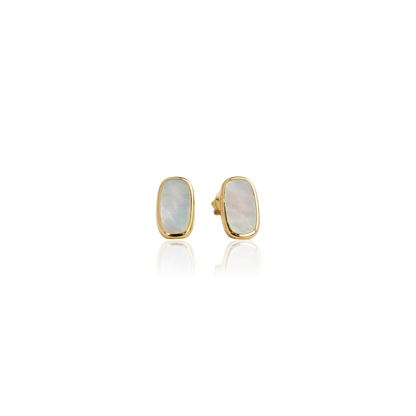 Coastal Pearl Studs (Radiance) - Gold
