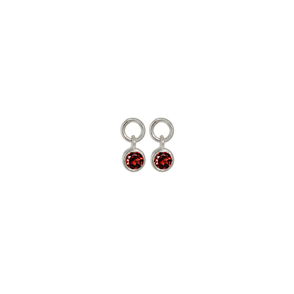 January Huggie Charms (Garnet)
