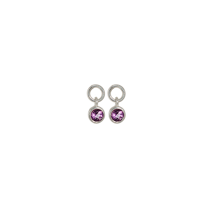 February Huggie Charms (Amethyst)