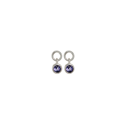 September Huggie Charms (Iolite)