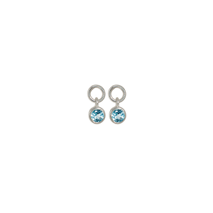 December Huggie Charms (Blue Topaz)