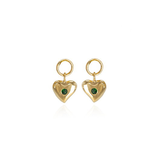 Fierce Heart Huggie Charms (Wild) - Gold