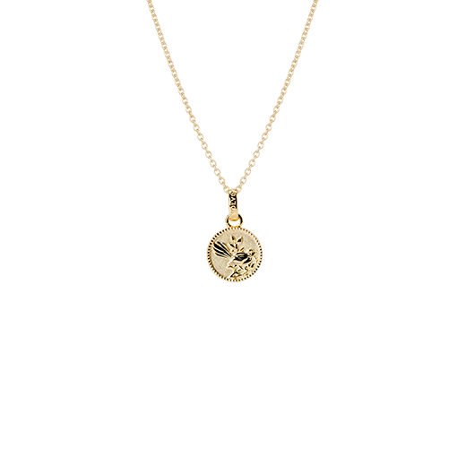 Fantail Coin Necklace (Friendly) - Gold