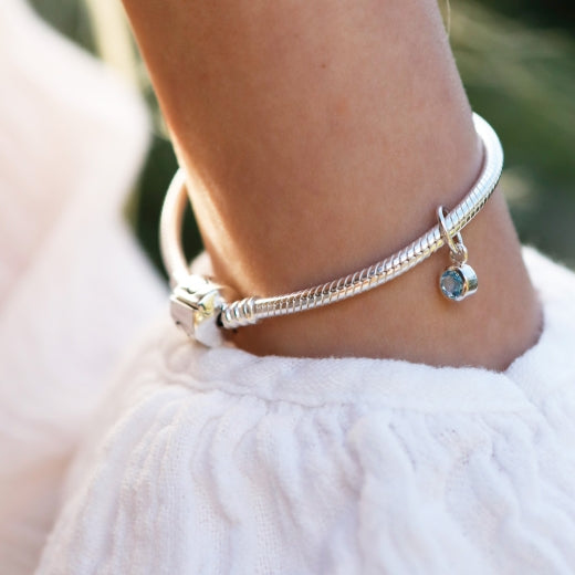 December Pendant Charm (Blue Topaz)