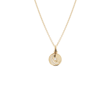 Ocean Wave Coin Necklace (Confident) - Gold
