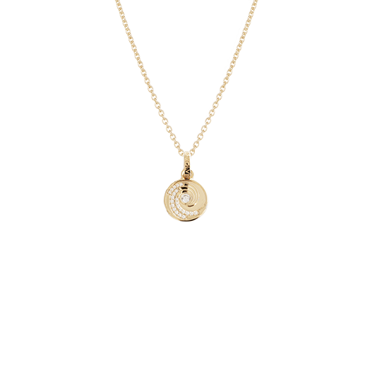 Ocean Wave Coin Necklace (Confident) - Gold