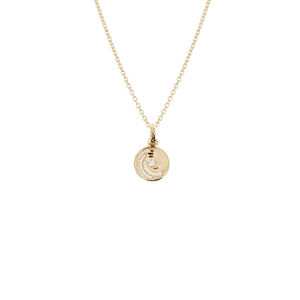 Ocean Wave Coin Necklace (Confident) - Gold