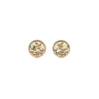Fantail Coin Studs (Friendly) - Gold